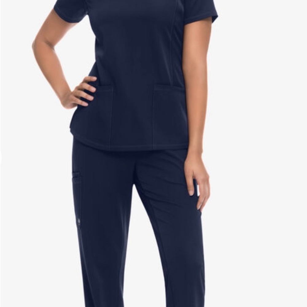 Healing Hands Monica Women's 4-Pocket STRETCH V-Neck XL Navy Scrub Top